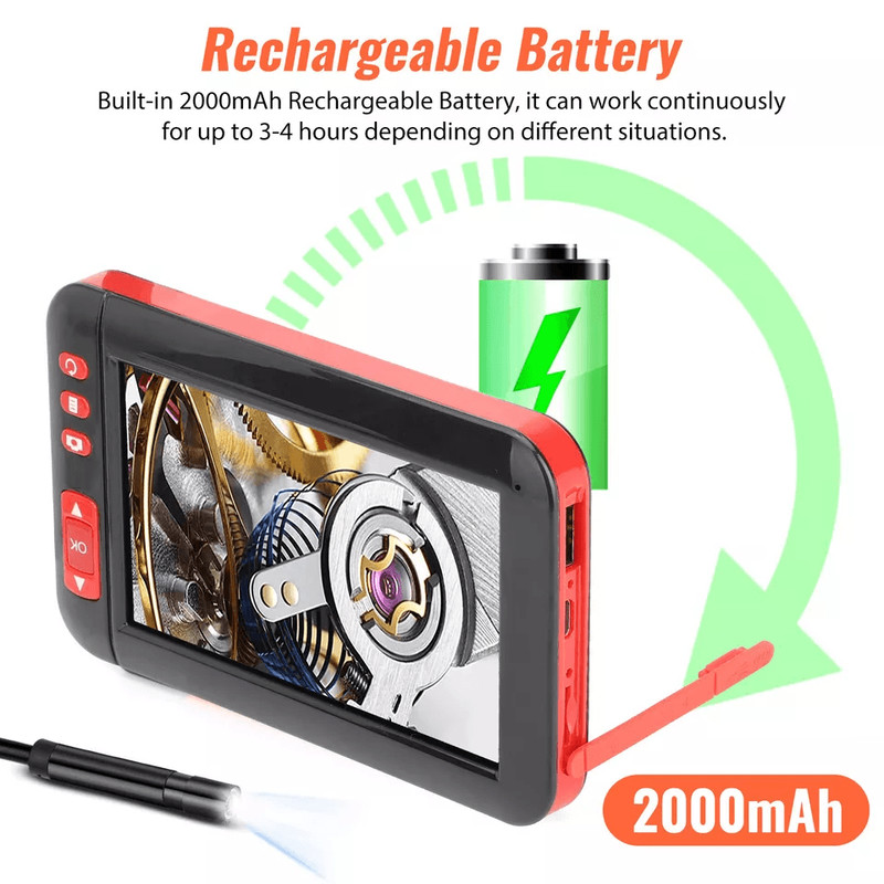 43inch HD LED Industrial Endoscope Borescope 1080P Inspection Camera With 8mm Waterproof  LED Light 1