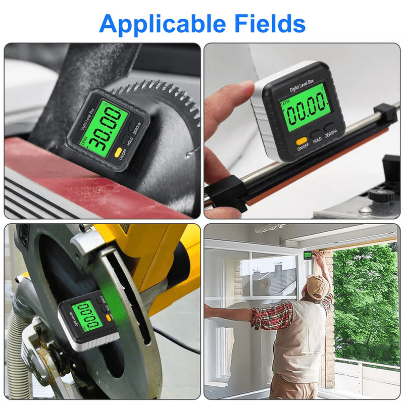 Magnetic Digital Inclinometer Level Box Gauge Angle Finder Protractor Tool 4