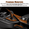 Car Interior Wood Grain Textured Glossy Wrap Sticker Decal Sheet Dashboard Door Console Cover Water 1