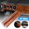 Car Interior Wood Grain Textured Glossy Wrap Sticker Decal Sheet Dashboard Door Console Cover Water 0