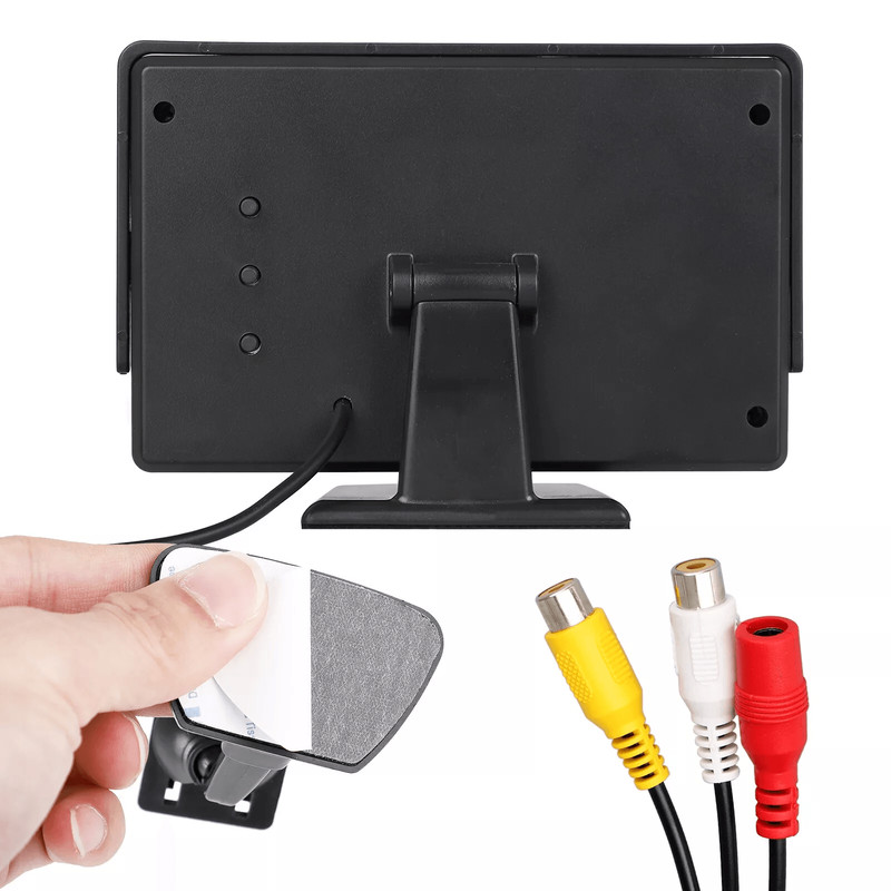 43 HD Monitor Car Backup Reverse Camera Kit With Night Vision Waterproof Rear View Parking License 4