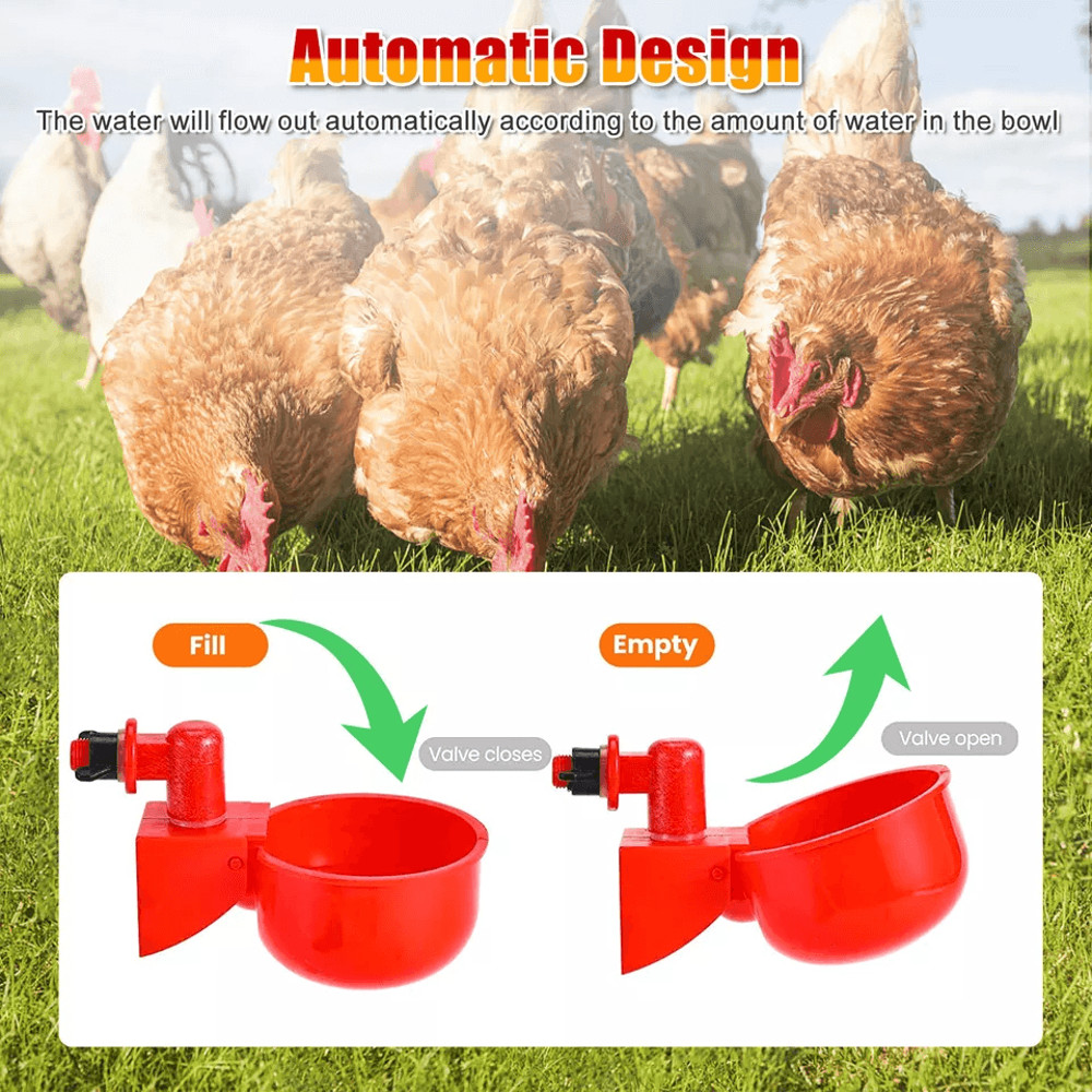 Chicken Automatic Watering Cups Drinker System For Poultry Duck Hen Quail 2