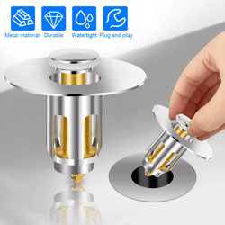 universal pop-up bathroom sink plug stopper drain filter core bounce basin waste