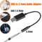 Universal USB To Aux Audio Adapter For PC PS4 MacBook Laptop Headphone Jack Cable With Microphone 0