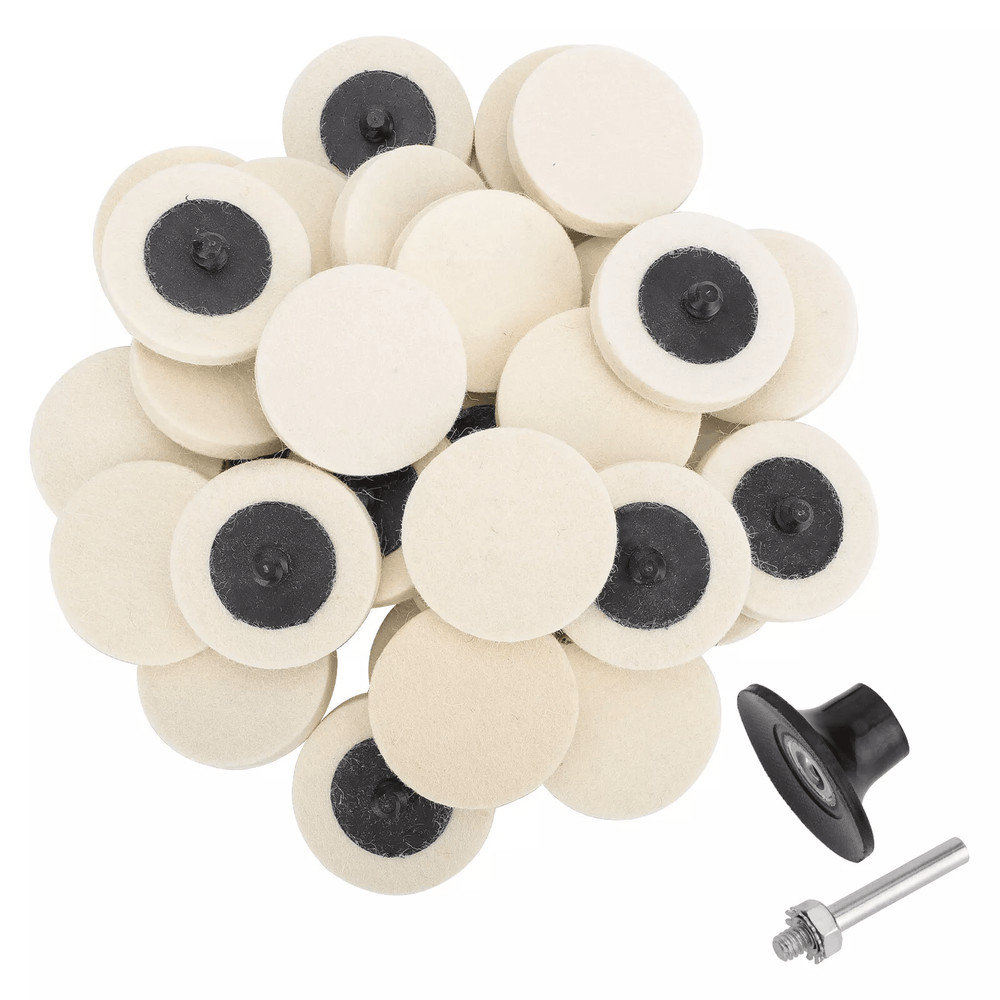 HighQuality Wool Disc Polishing Buffing Pads With Wheels Pad Holder And Shank Ideal For Metal Wood 0