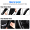 Genuine Leather DIY Car Steering Wheel Cover Antislip HandStitched Wrap Black Universal Interior Ac 4