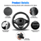Genuine Leather DIY Car Steering Wheel Cover Antislip HandStitched Wrap Black Universal Interior Ac 3