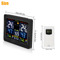 Digital LCD Indoor Outdoor Weather Station Alarm Clock Thermometer Wireless With Color Display Hum 9