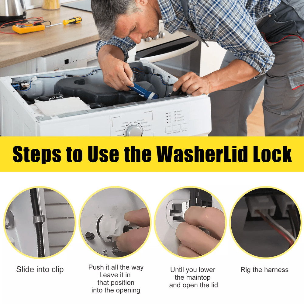 W11307244 Washer Lid Lock Latch Switch Part Kit For Whirlpool Kenmore Maytag W10682535 AP6832601 Re 4