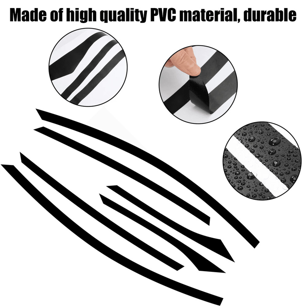 Chrome Delete Blackout Window Trims For Honda Accord Sedan Gloss Black Finish 4