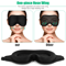 3D Travel Silk Eye Mask For Sleeping Soft Padded Shade Cover Breathable Blindfold 3