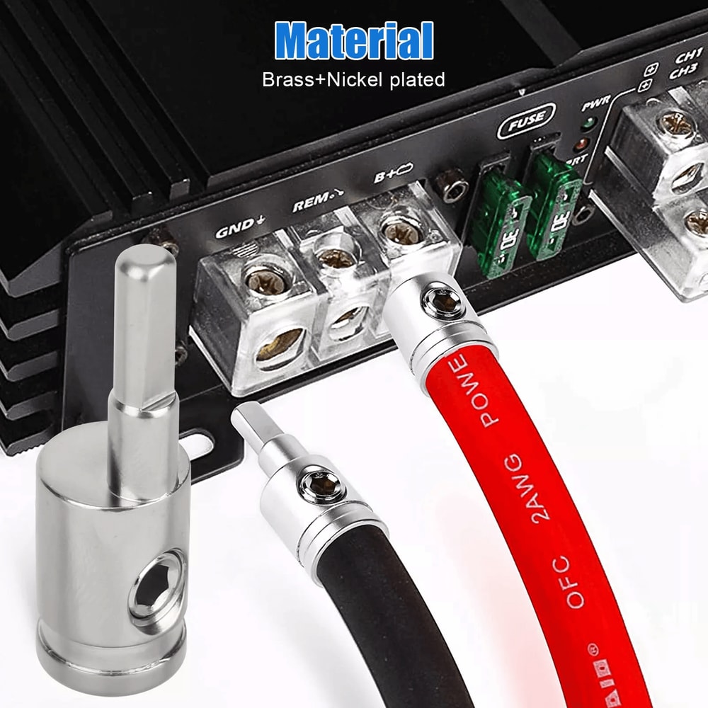 4PCS 4 Gauge To 8 Gauge Amp Input Reducer Power Wire Reducer Adapter For Car Audio Subwoofer Amplfi 2