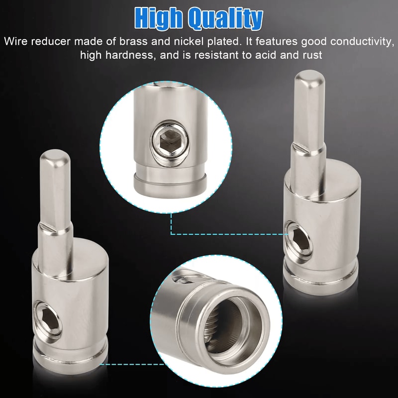 4PCS 4 Gauge To 8 Gauge Amp Input Reducer Power Wire Reducer Adapter For Car Audio Subwoofer Amplfi 1