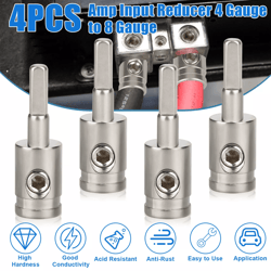 4pcs 4 gauge to 8 gauge amp input reducer power wire reducer adapter for car audio subwoofer amplfier installation