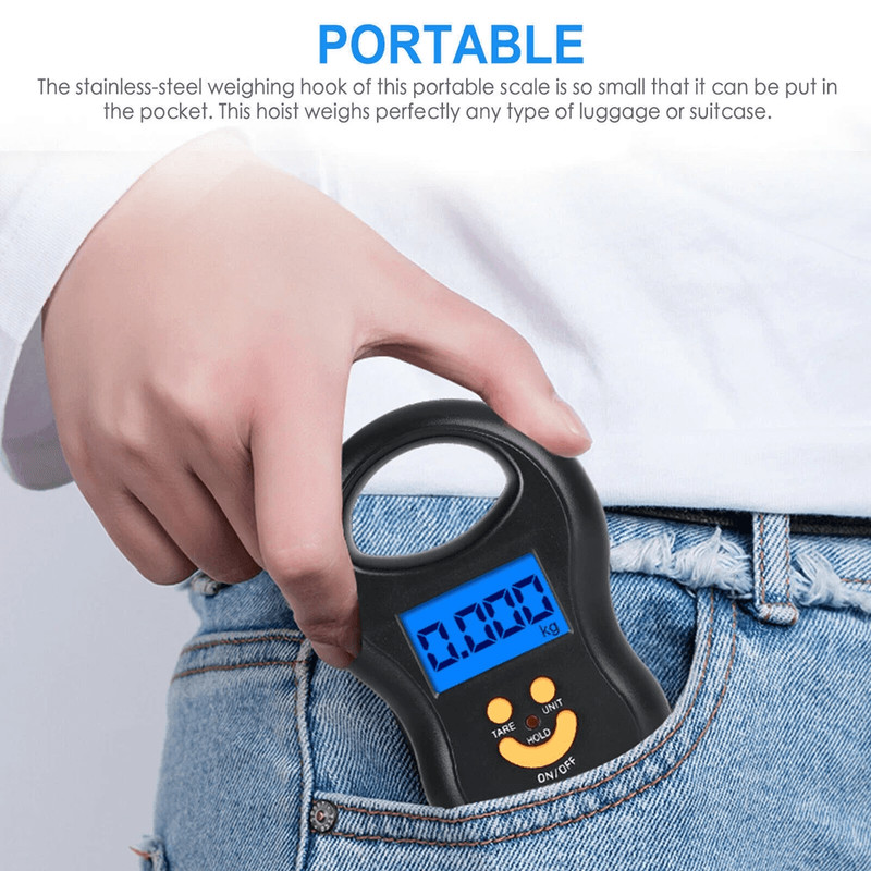Digital Fish Scale Postal Hanging Hook Luggage Weight LCD Mini Portable Handheld Scale For Travel F 2