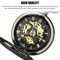 Mens Black Mechanical Pocket Watch Steampunk Skeleton Design With Retro Chain Luxury Classic Timep 4