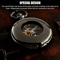 Mens Black Mechanical Pocket Watch Steampunk Skeleton Design With Retro Chain Luxury Classic Timep 2
