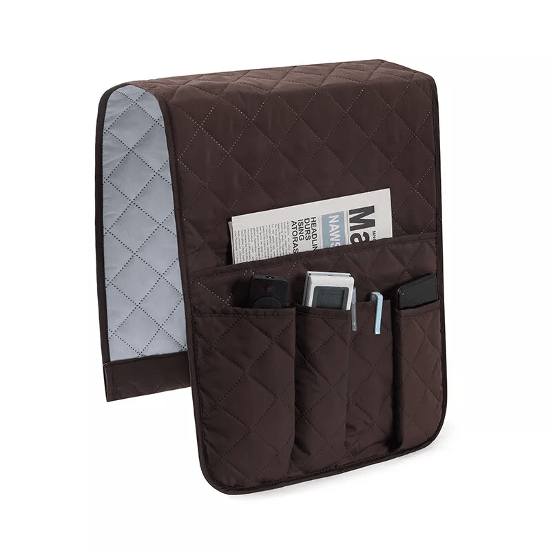 Sofa Arm Rest TV Remote Control Organizer Holder Couch Chair Storage Bag With Pockets For Books Pho 1