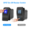 10PCS Waterproof Marine Boat Car Rocker Switch SPST ONOFF 4 Pin Blue LED Toggle Switch For Automoti 4