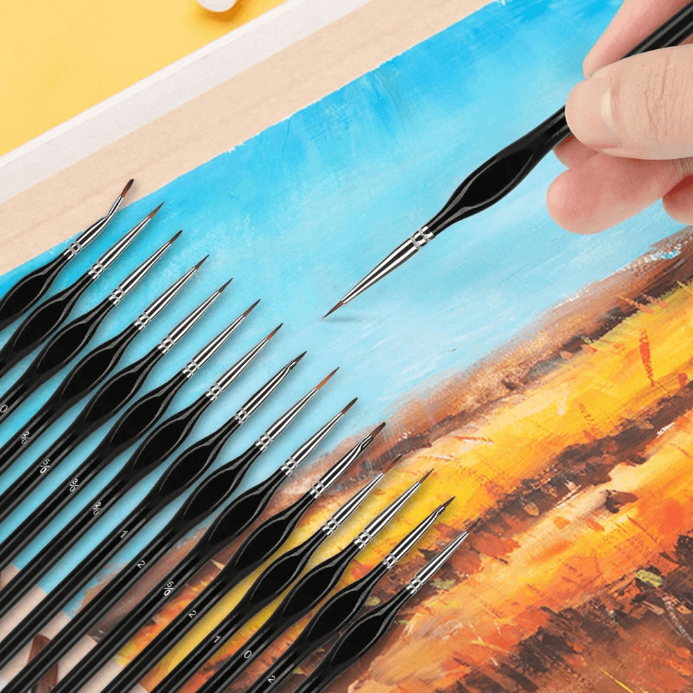 Professional Fine Tip Miniature Paint Brushes Set Brushes For Model Painting Nail Art Craft And Oil 2