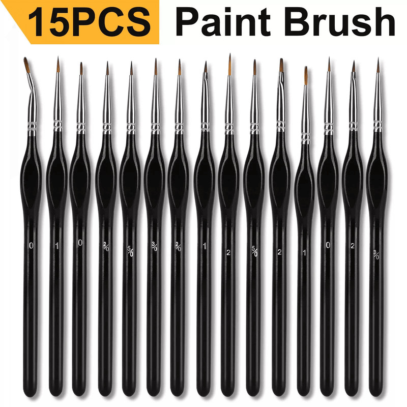 Professional Fine Tip Miniature Paint Brushes Set Brushes For Model Painting Nail Art Craft And Oil 0