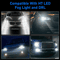 LED DRL Bulbs Fog Driving Light Conversion Kit Super Bright White H7 LED Waterproof Plug Play 3