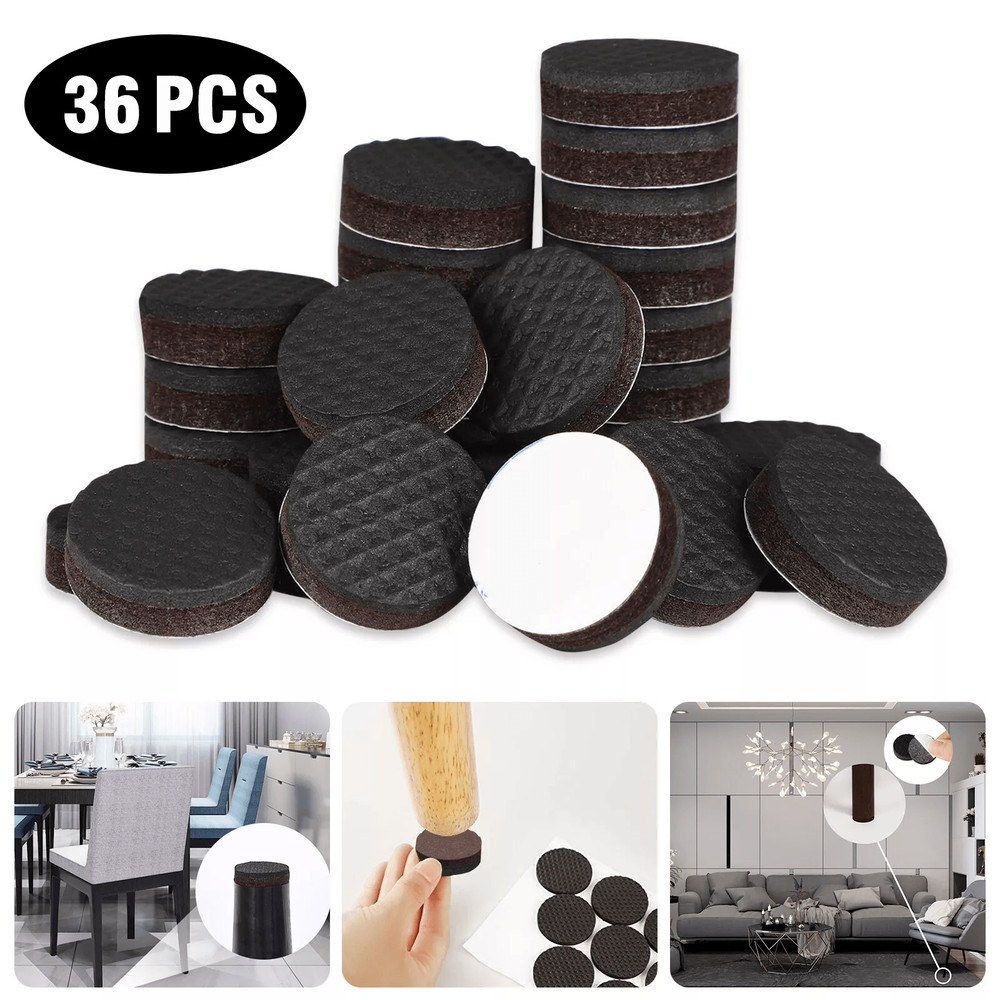 36Pcs NonSlip Felt Pads For Furniture Legs SelfAdhesive Chair Table Feet Floor Protectors AntiScrat 0