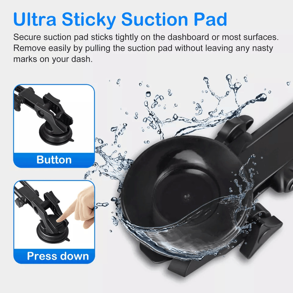 Car Tablet Mount Phone Holder For Windshield Dashboard Rotating IPad IPhone GPS Stand With UltraSt 5