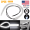 White Flexible LED Strip Lights For Car Headlights Waterproof 6000K Daytime Running DRL Light Strip 0