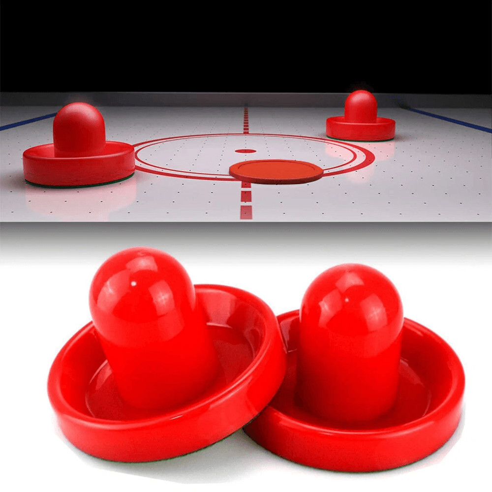 Replacement Air Hockey Set For Home Table Game 2 Red Pucks  4 Sliders Pushers 1