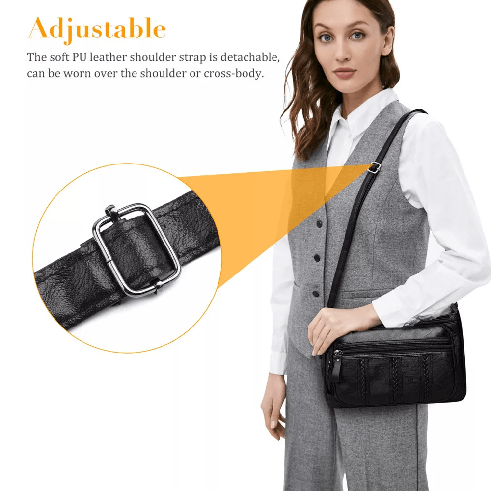 Stylish Women Shoulder Handbag Cross Body Pouch Bag PU Leather Cell Phone Purse And Wallet Case For 3