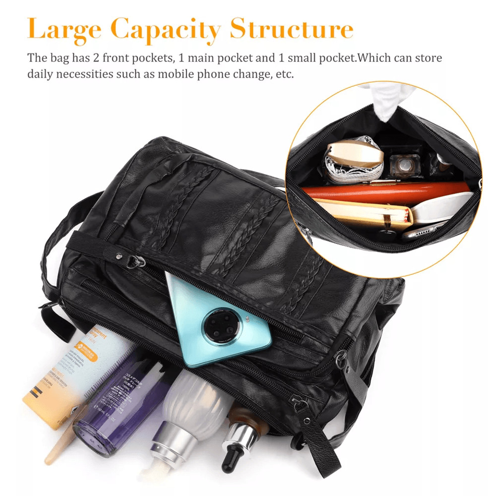 Stylish Women Shoulder Handbag Cross Body Pouch Bag PU Leather Cell Phone Purse And Wallet Case For 2