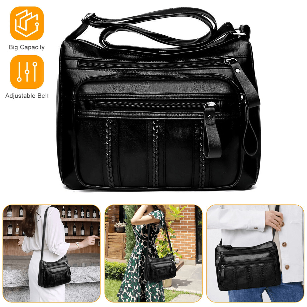 Stylish Women Shoulder Handbag Cross Body Pouch Bag PU Leather Cell Phone Purse And Wallet Case For 0