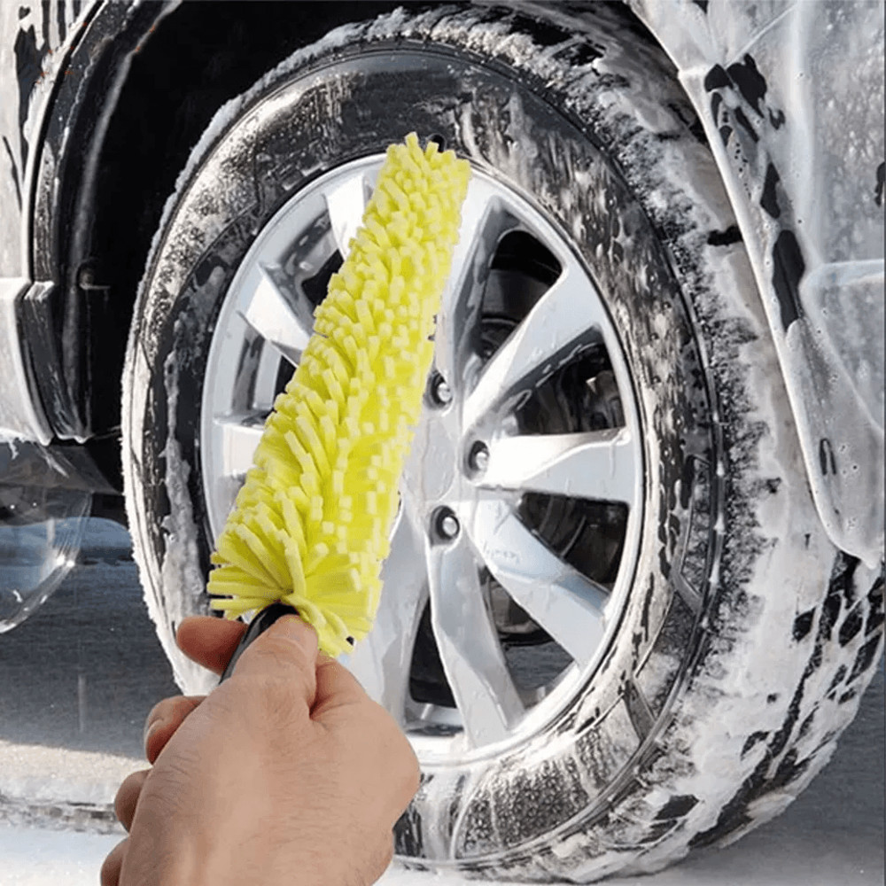 Premium Car Detailing Cleaning Brush Kit Tire Rim Washing Scrub  Wheel Cleaner Tool For Cars Bikes  2