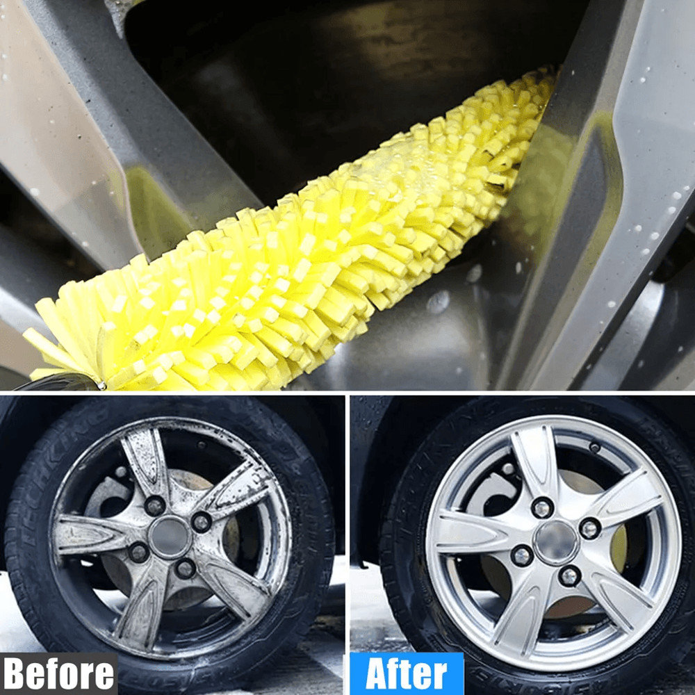 Premium Car Detailing Cleaning Brush Kit Tire Rim Washing Scrub  Wheel Cleaner Tool For Cars Bikes  1