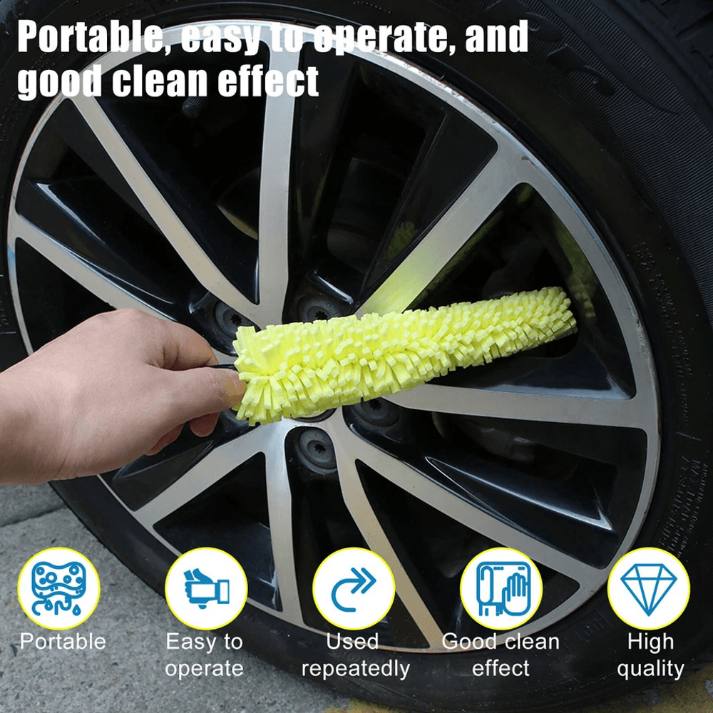 Premium Car Detailing Cleaning Brush Kit Tire Rim Washing Scrub  Wheel Cleaner Tool For Cars Bikes  3