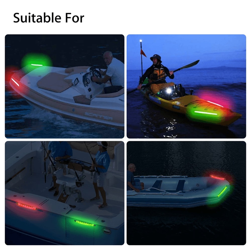 Waterproof Red Green LED Navigation Boat Bow Lights Submersible Marine LED Strips 4