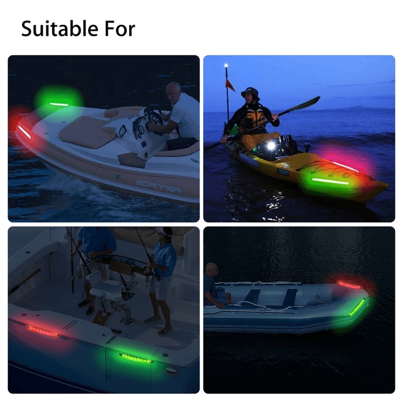 Waterproof Red Green LED Navigation Boat Bow Lights Submersible Marine LED Strips 4