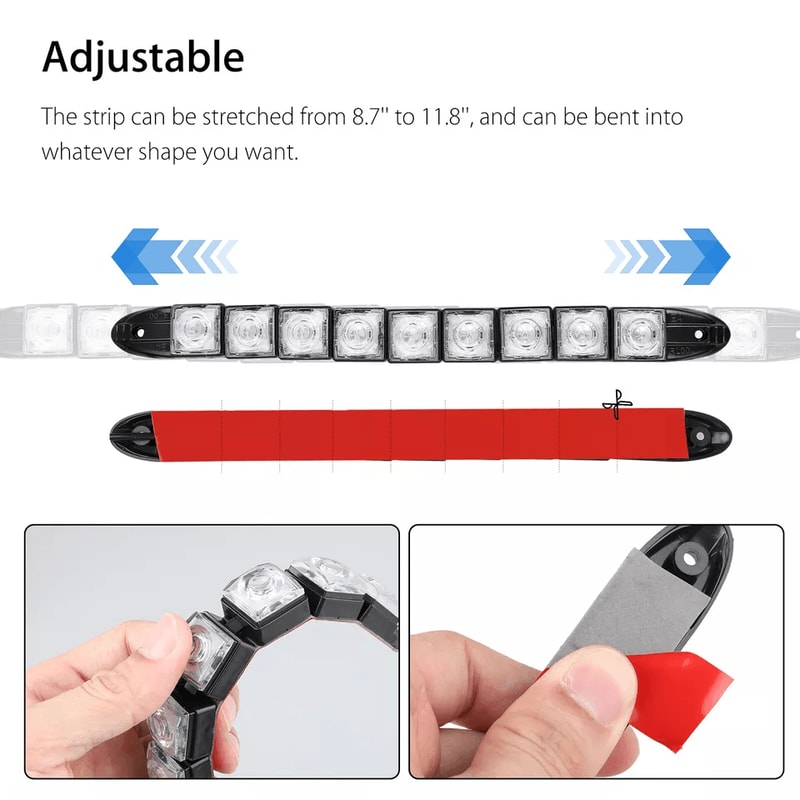 Waterproof Red Green LED Navigation Boat Bow Lights Submersible Marine LED Strips 2