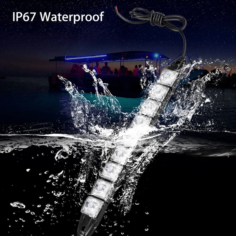 Waterproof Red Green LED Navigation Boat Bow Lights Submersible Marine LED Strips 3