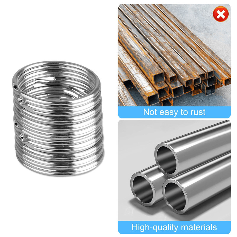 100pcs 25mm Stainless Steel Key Ring Rustproof Split Round Rings For DIY Keychains Crafts Organizin 3
