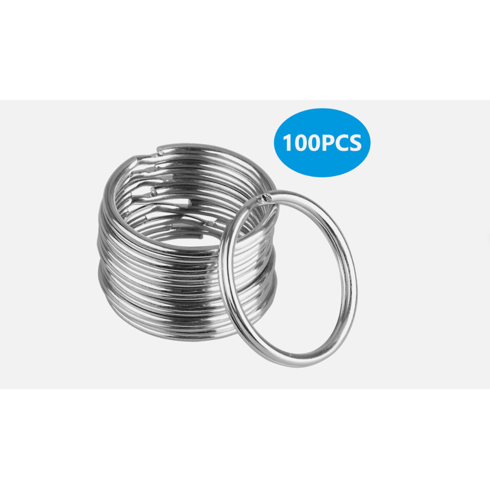 100pcs 25mm Stainless Steel Key Ring Rustproof Split Round Rings For DIY Keychains Crafts Organizin 1