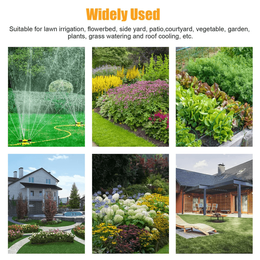 Grass Watering Irrigation System Garden Lawn Sprinkler Auto Spray For Patio And Yard Care 3