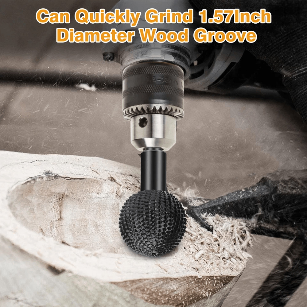 Sphere Rotary Burr Carbon Steel Wood Carving Ball Attachment For Angle Grinder 4