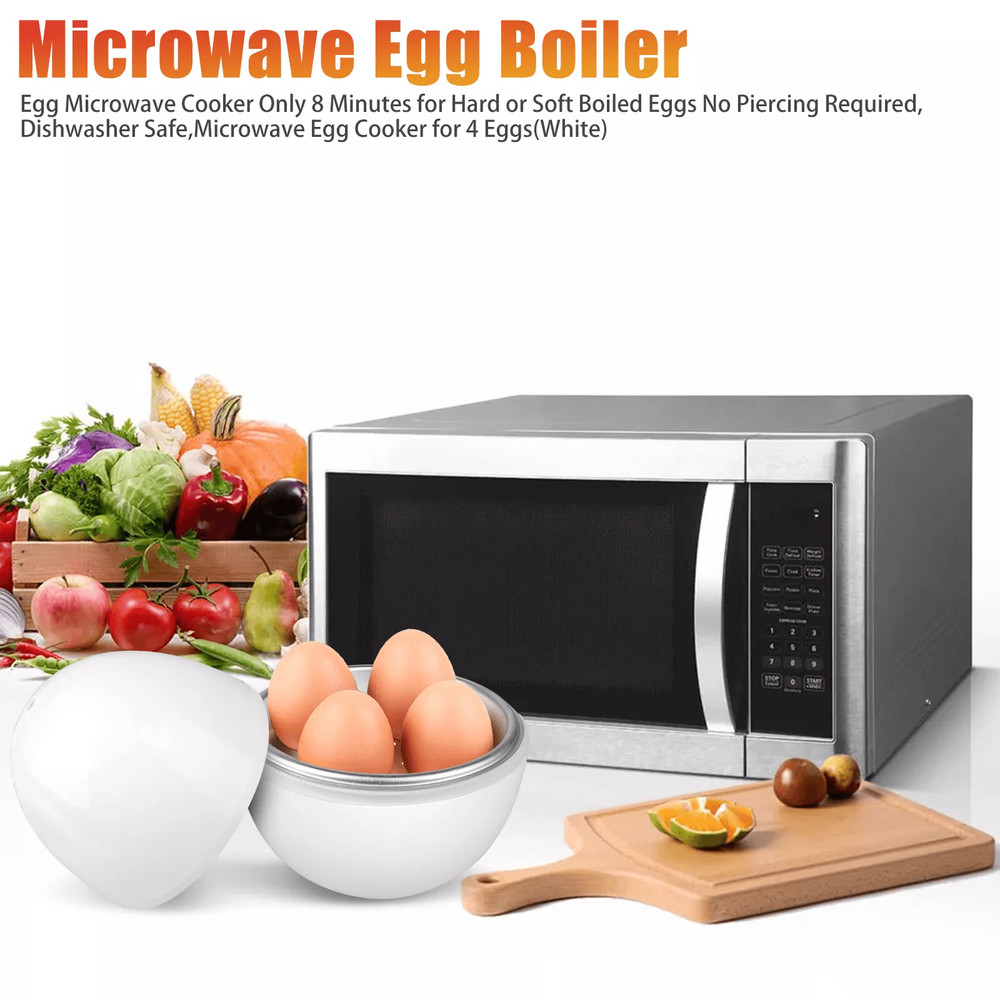 Microwave Egg Boiler Cooker For 4 Eggs Detachable Shell Steamer Pod Easy Hard Or Soft Boiled Eggs M 1