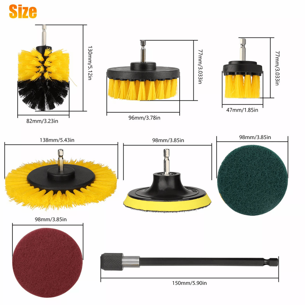 Polishing Waxing Pad Kit Car Buffing Sponge Set For Drill  Polisher 5