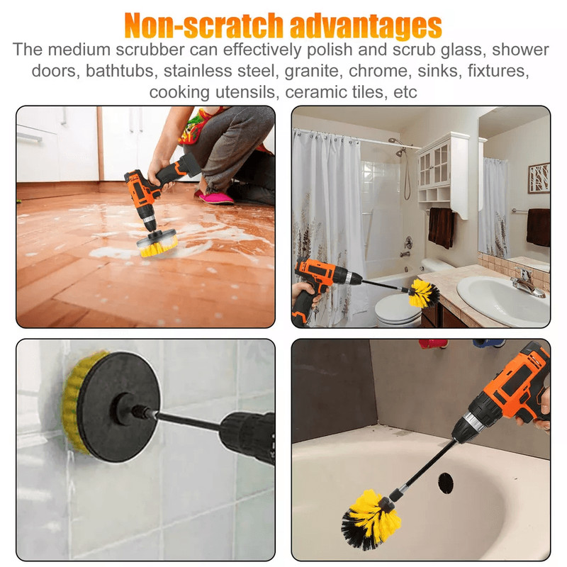 Polishing Waxing Pad Kit Car Buffing Sponge Set For Drill  Polisher 4