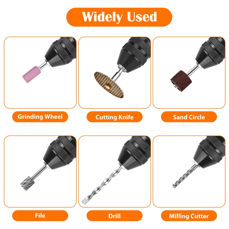 Keyless Chuck Conversion Hex Shank Adapter Drill Bit Quick Change Driver For Power Screwdrivers And 6
