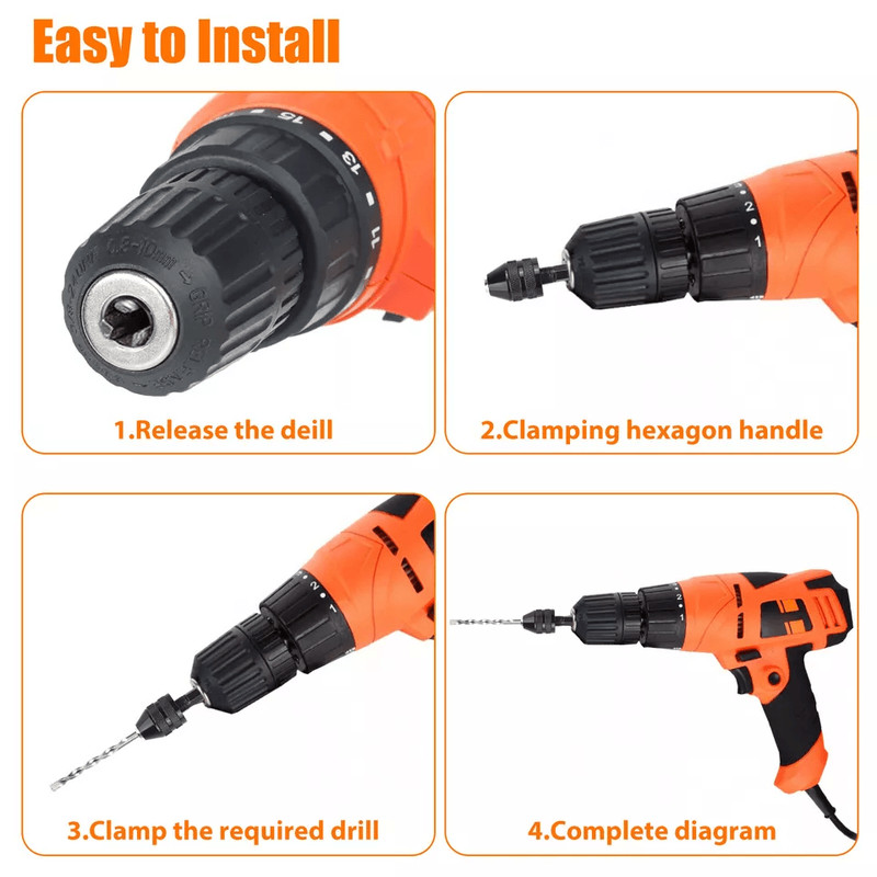 Keyless Chuck Conversion Hex Shank Adapter Drill Bit Quick Change Driver For Power Screwdrivers And 7