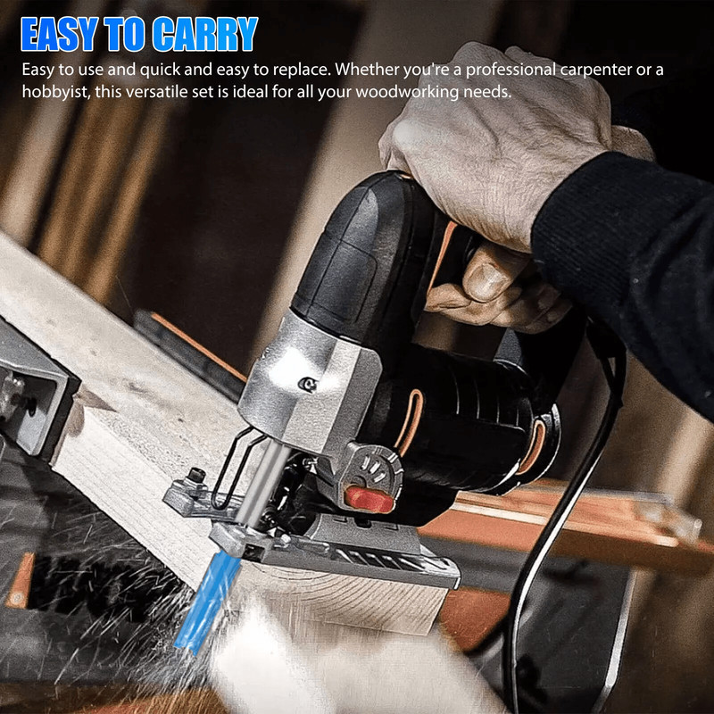 12 Piece Tungsten Carbide Router Bit Set Shank Woodworking Tools For Trimming Grooving Edging  DIY  3
